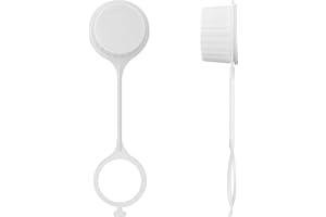 LBB-Parts Tethered Drain Plug caps,Compatible with Igloo Cooler Threaded Drain caps.Cooler Replacement Parts,Set of 2 White Cooler Drain Plug Cover
