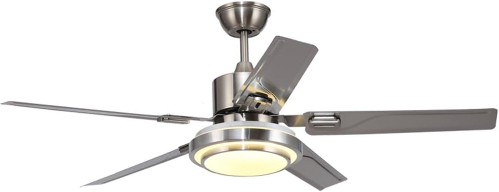 Andersonlight Brushed Steel Indoor Ceiling Fan Light Kit With