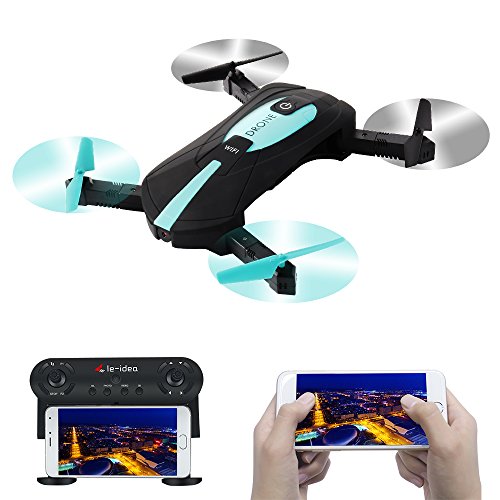 UPC 712396001911, RC Drone With Camera,IDEA6 Axis Gyro Quadcopter with WIFI 720P HD Camera Foldable,2.4GHz APP Control,Altitude Hold, Headless Mode Function Seflie Drone