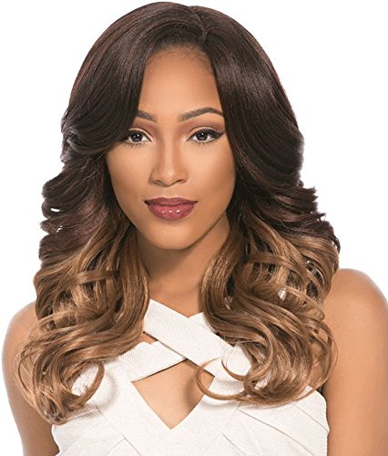 SENSATIONNEL EMPRESS EDGE LACE C-PART WIG NATURAL PARTING FROM EDGE TO CROWN 100% PREMIUM FIBER - MEGAN (1B)
