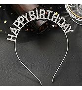 Gortin Birthday Headbands Rhinestones Birthday Crowns for Birthday Party Crystal Happy Birthday T...