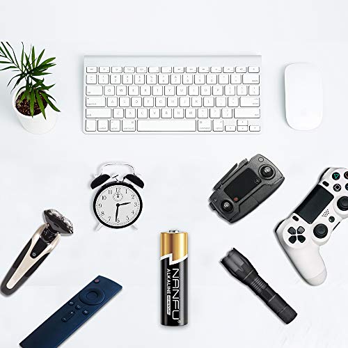 NANFU No Leakage Long Lasting AA 48 Batteries [Ultra Power] Premium LR6 Alkaline Battery 1.5v Non Rechargeable Batteries for Clocks Remotes Games Controllers Toys Electronic Devices