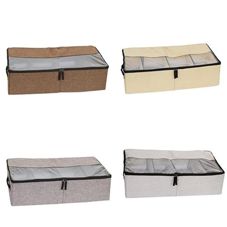 zoomlie Multifunktionale Schuhtasche, faltbar, staubdicht, feuchtigkeitsbeständig, Dickes Stoff, 58 x 30,5 x 14 cm braun