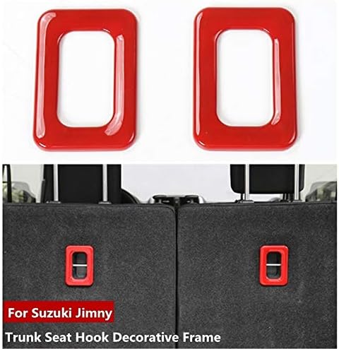 For Suzuki Jimny 2012-2018 Trunk Seat Hook Decorative Frame ABS Stickers Jimny Modified (RED)