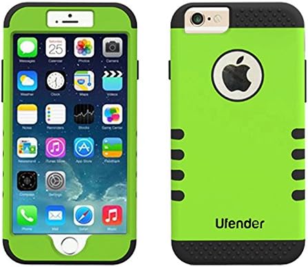 iPhone 6S Case, iPhone 6 by Ufender [Shock proof] Soft Silicone Interior Hard Exterior Shell Dual-Layer Scratch Resistance 3 Layer Slim Stylish (Green)