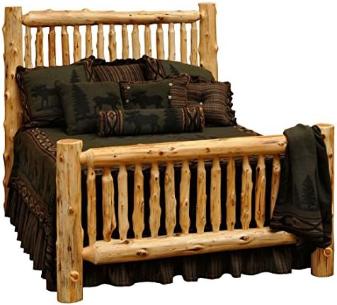 Fireside Lodge Hand Crafted Lacquered Northern White Cedar Headboard With Small Spindles, California King