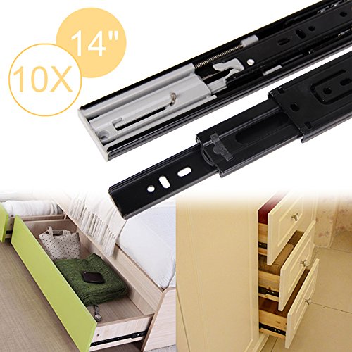 PENSON & CO. Ball Bearing Full Extension 14" Soft Close Drawer Slides 10 Pairs Value Pack