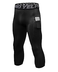 WRAGCFM Mens 3/4 Compression Pants, Capri Athletic