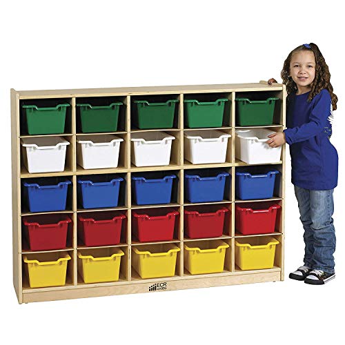 ECR4Kids Birch School Classroom Storage Cubbie Tray with
