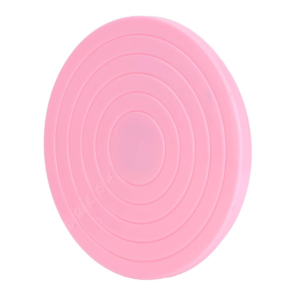 Fdit 2Pcs Cake Turn table, Mini Plastic Rotating Cake Decorating Stand 360 Degree Revolving Cake Base for Decorating Cakes On Christmas Thanksgiving Birthday