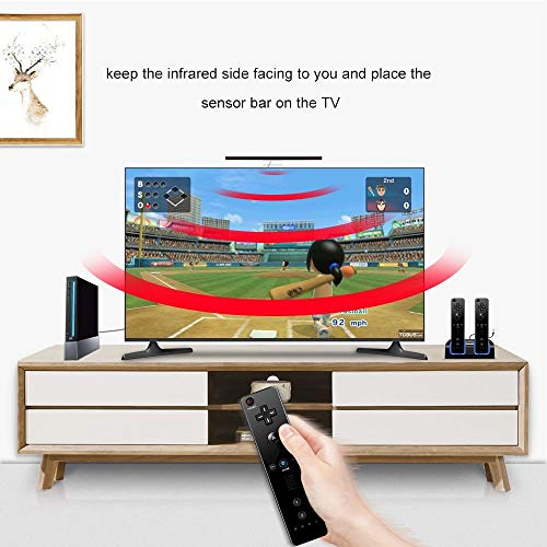 Maliralt Wii Sensor Bar, LP06 Wired Receiver Infrared Sensor Bar Motion Sensor Inductor with Stand for Nintendo Wii/Wii U Console, Just Plug & Play with 8ft Connection Cable. - Thumbnail 4