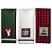 DII Holiday Kitchen Towels Embroidered Dish Towel Set, 18x28, Fireside, 3 Piece