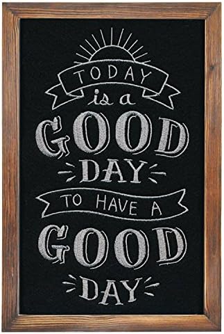 Urbansbine Vintage Magnetic Wall Chalkboard - Size 20" x 30" - Rustic Wood Framed Decorative Blackboard Plus Mounting Hardware - Great for Restaurant Menus, Kitchen and Party Decorations