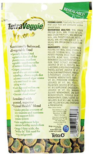 TETRA PRO PLECOWAFERS 5.29 OUNCES, NUTRITIONALLY BALANCED VEGETARIAN FISH FOOD FOR BOTTOM FEEDERS, CONCENTRATED ALGAE CENTER