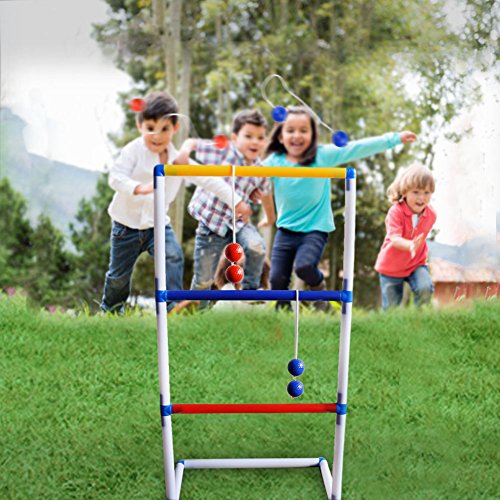 Freshday 6 Pairs Ladder Toss Ball Replacement Ladder Balls Bolos Bolas Ladder Balls Golf Balls- 3 Pairs Red + 3 Pairs Blue