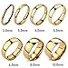 INBLUE Men,Women's Wide 2mm Stainless Steel Ring Band Gold Tone Wedding Size9