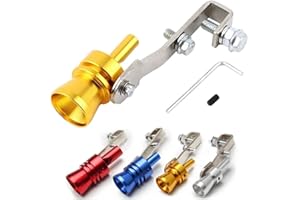 INBOXXE Exhaust Pipe Oversized Roar Maker for Cars and Motorcycles, Car Turbo Sound Whistle Car Exhaust Sound Booster, Exhaust Tailpipe Blow Off Valve Bov Aluminum Universal Auto Accessories (S, Yellow)
