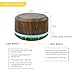 450ml Diffusers for Essential Oils 2 Pack, Wood Grain Aromatherapy Cool Mist Air Humidifier Diffuser with 8 Color Changing Lights for Home Bedroom Office by Doukedge