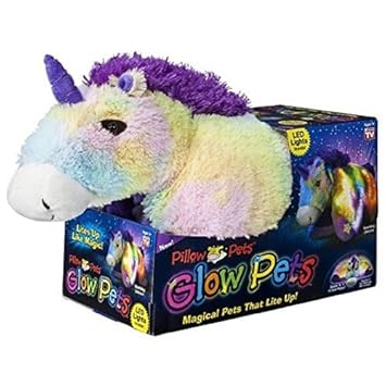 Pillow Pets Pillow Pets Glow Pets Rainbow Unicorn 18 Jumbo Amazon