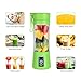 Portable blender Personal 6 Blades Juicer Cup Household Fruit Mixer,With Magnetic Secure Switch, USB Charger Cable 380ML (Green)