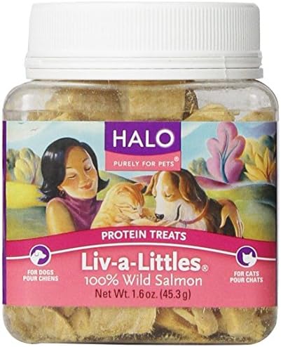 Halo Liv-a Littles Treats for Dogs and Cats, Freeze Dried Wild Salmon