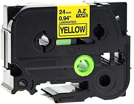 1PK Compatible TZe-651 TZe651 TZ-651 TZ651 Laminated Black on Yellow Tape