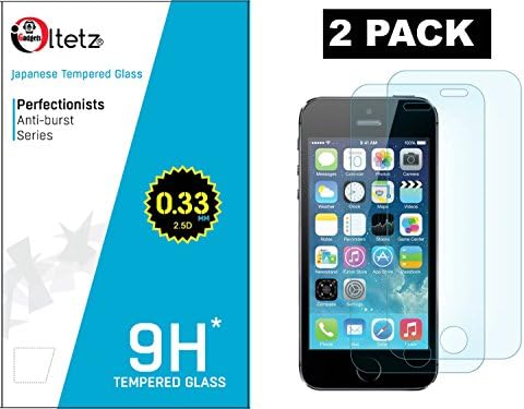 Best iPhone SE / 5 / 5C / 5S Screen Protector Tempered Glass by Oltetzgadgets - Shatter Resistant Invisible Shield - Ballistic Ultra-Clear Screen Protector - HD Gorilla Glass - Case Compatible