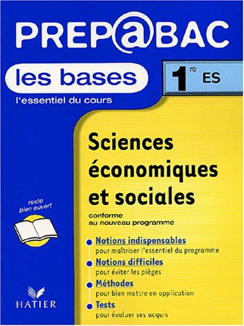 Sciences économiques et sociales, 1re
