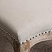 Christopher Knight Home Jolie Tufted Fabric Weathered Hardwood Dining Chairs, 2-Pcs Set, Beige