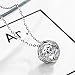 T400 925 Sterling Silver Pendant Necklace Dancing Diamond Stone Made with Swarovski Zirconia Women Gift