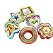 32 PCS Cake Cutter Cookie Cutter Set, Biscuit Cutter Set, Multi-size Sandwich Fondant Cake Fruit Vegetable Shapes Cutter Set (Square, Round, Star, Heart, Flower, Gingersnap)