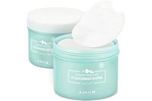 AMIIR 100's Jar Pre-Moistened Face Makeup Remover Wipes Sensitive Skin All-In-One Facial Cleansing Hydrating NO-DRY-OUT Gentle Alcohol-Free, 2 Jars