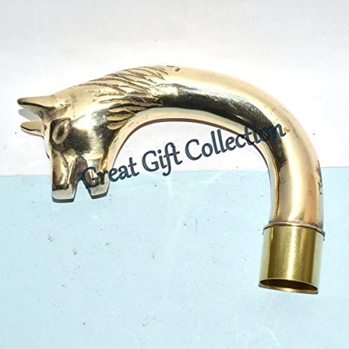 WOLF Design Brass HEAD Handle FOR Wooden Walking Stick Cane VINTAGE GIFT