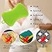 Silicone Dish Sponge, HEYFIT 2Pack Multi-purpose Silicone Sponge Food Grade Kitchen Washing Brush Scrubber, Magic Household Cleaning Sponges for Instant Pot Steamer Basket, Pot Pan, Dish