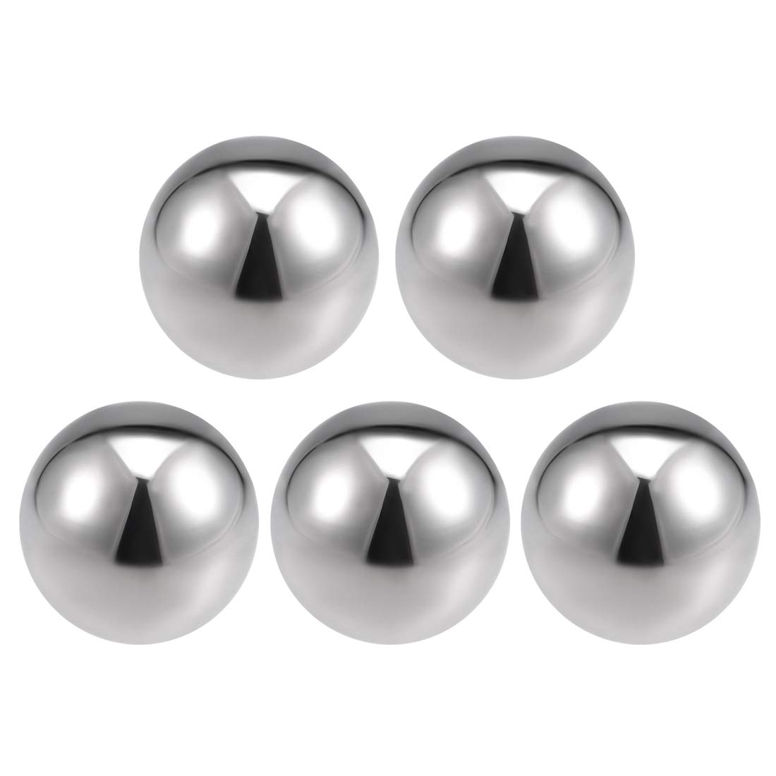 sourcing map 41mm(1.61") Dia 304 Stainless Steel Hollow Ball for Home Garden Decoration 5pcs