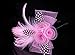 Anita Women's fascinators Bow feather Beaded headband,Pink