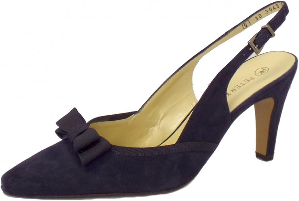 Peter Kaiser Tanina Ladies Slingback Shoes in Navy Suede