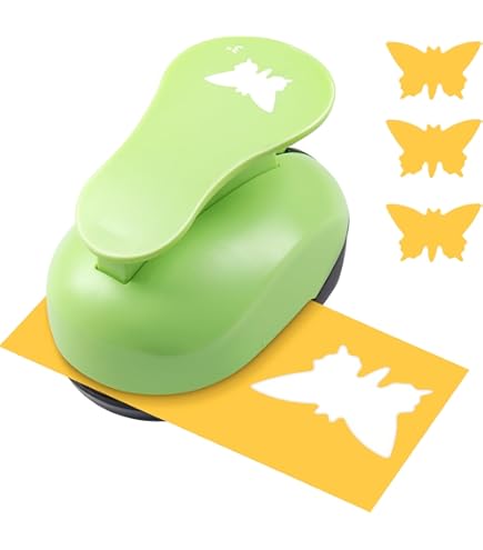 Bira Craft 3/8 Inch Butterfly Shape Paper Punch - Lever Action Craft Tool For Scrapbooking