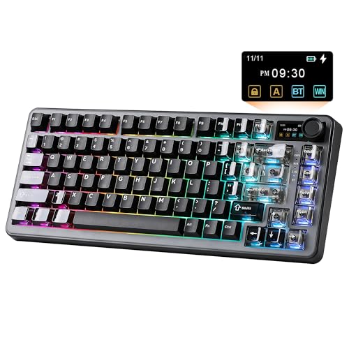 YUNZII B75 PRO MAX QMK/VIA Gaming-Tastatur (Schwarz, Candy Switch)