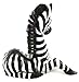 Hand Carved Wooden African Safari Baby Zebra Statue Laying Down