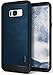Ringke Flex S Compatible with Galaxy S8 Plus Case Classy Slim Look Flexible TPU Premium Hard PC Leather Hybrid Protection Non Slip Tactile Grip Scratch Resistant for Galaxy S8 Plus - Blue