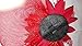 Coolr Women's Fascinators Hat Small Hairpin Feather Mesh Flower Hairclip (Red)