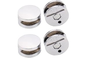 Ipetboom 4pcs Mirror Mount Clips Glass Floating Clip Wall-Mounted Mirror Holder Brackets for Home Wall