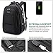 Laptop Backpack, Business Anti-Theft Ultra-Thin and Durable Travel Backpack with USB Charging Port Waterproof, University Men and Women Computer Bag Suitable for 17-inch laptops and laptops - Black