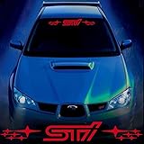 Kaizen Auto Windshield Sticker Banner Decal Vinyl Rally Window Graphic WRX Custom STI Decal Stripe Sticker for Subaru BRZ Baja Brat Justy Impreza Forester and Any Other Model Color Red