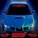 Kaizen Auto Windshield Sticker Banner Decal Vinyl Rally Window Graphic WRX Custom STI Decal Stripe Sticker for Subaru BRZ Baja Brat Justy Impreza Forester and Any Other Model Color Red