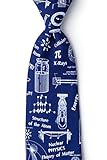 Nuclear Physics Blue Silk Tie