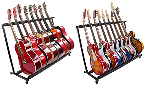 image for Vizcaya Folding Multiple Guitar Stand for Acoustic Electric Guitar Bas
