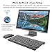 UPWADE Wireless Keyboard and Mouse Combo 2.4GHz Wireless Keyboard Mouse Combo with Whisper Quiet Design and Long Battery Life for Laptop Mac Tablet Desktop PC Computer Smart TV (Black-Compact Size)