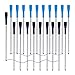 ZZTX 3.2'' Ballpoint Pen Refills for Big Diamond Pen, Refill for Rose Gold Diamond Pen, Black Ink and Bule Ink (Pack of 20)